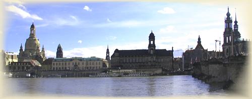 Dresden - Panorama mit Frauenkirche und Kathedrale